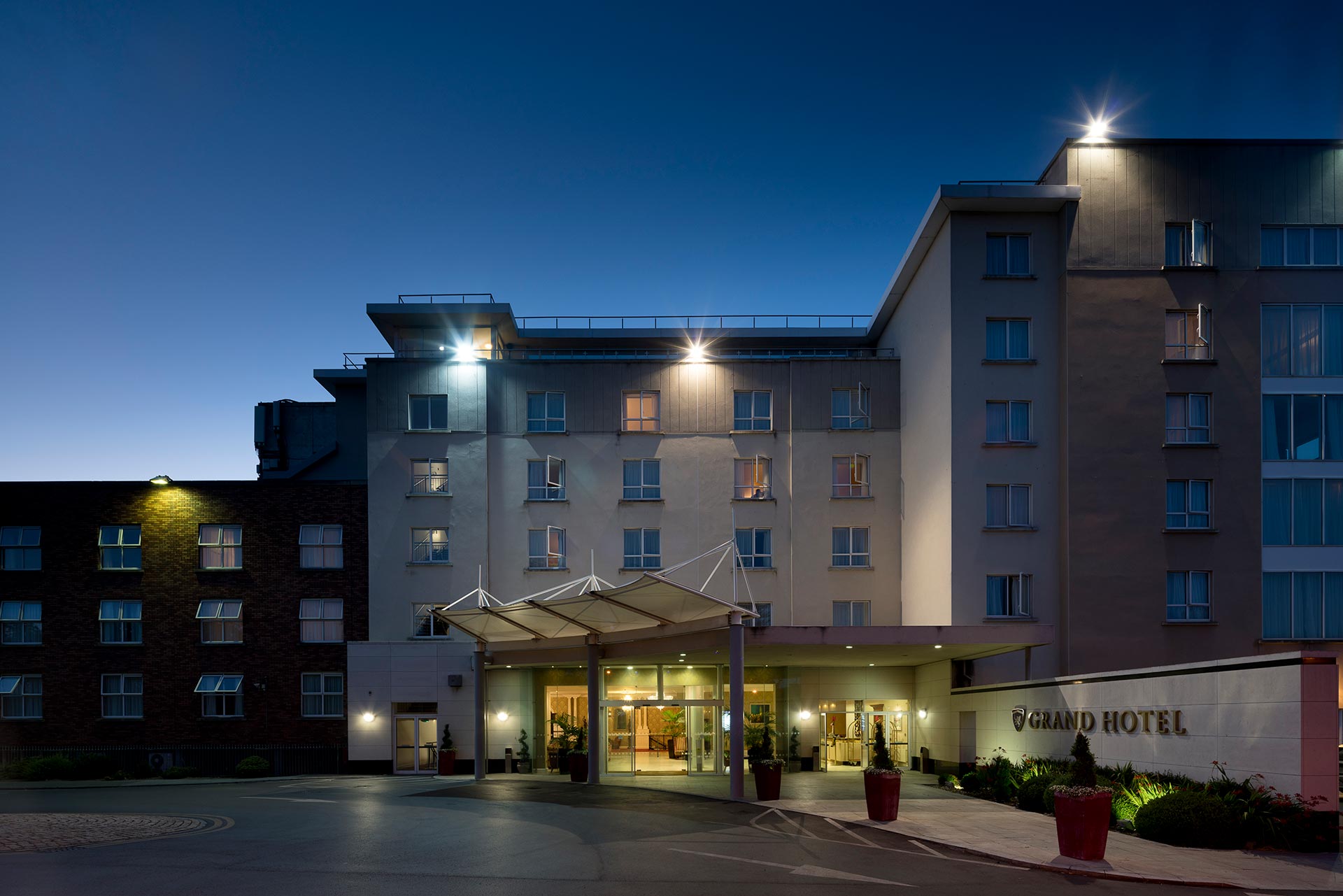 Entrance Canopy at night