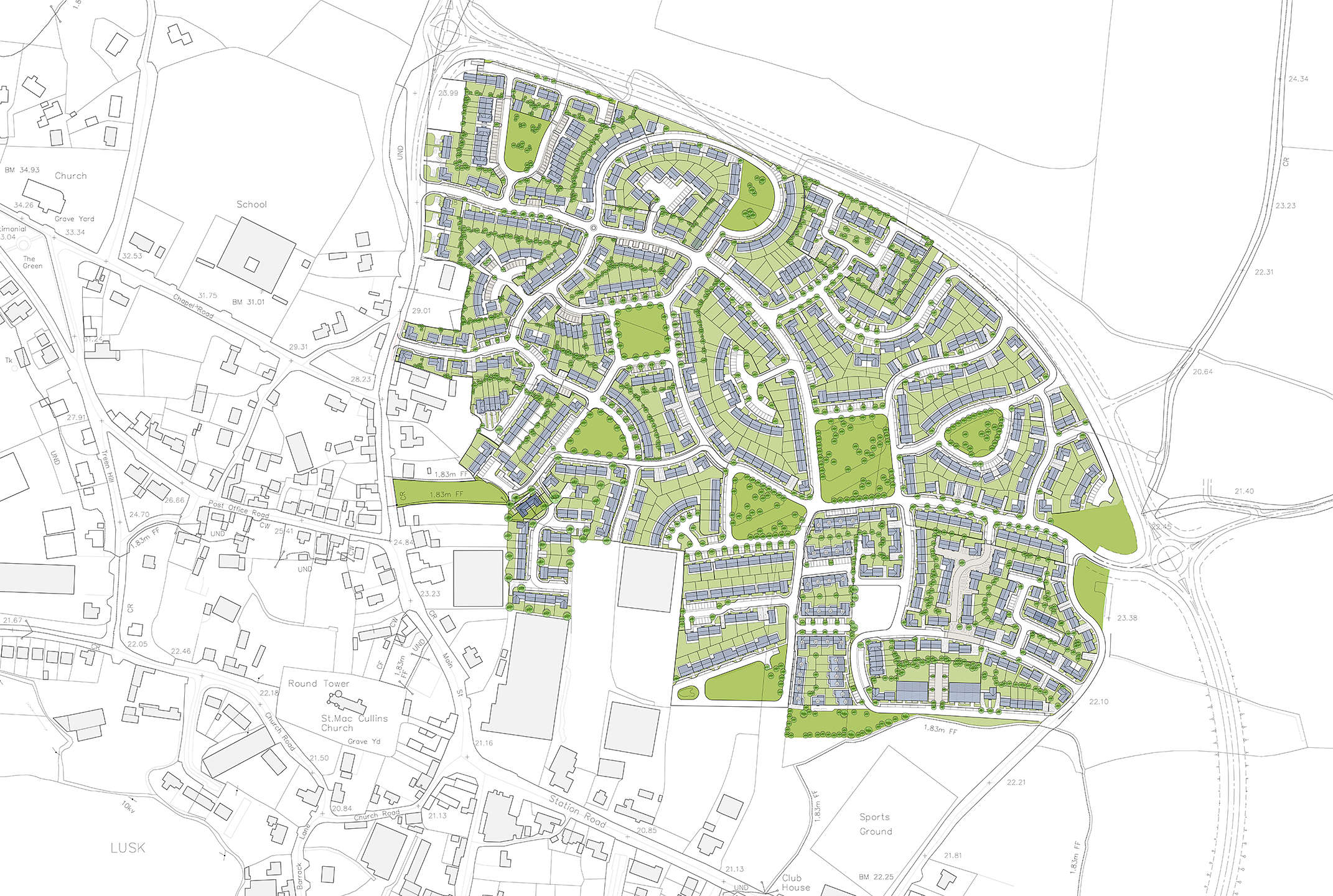 Lusk Village Extension Site Plan