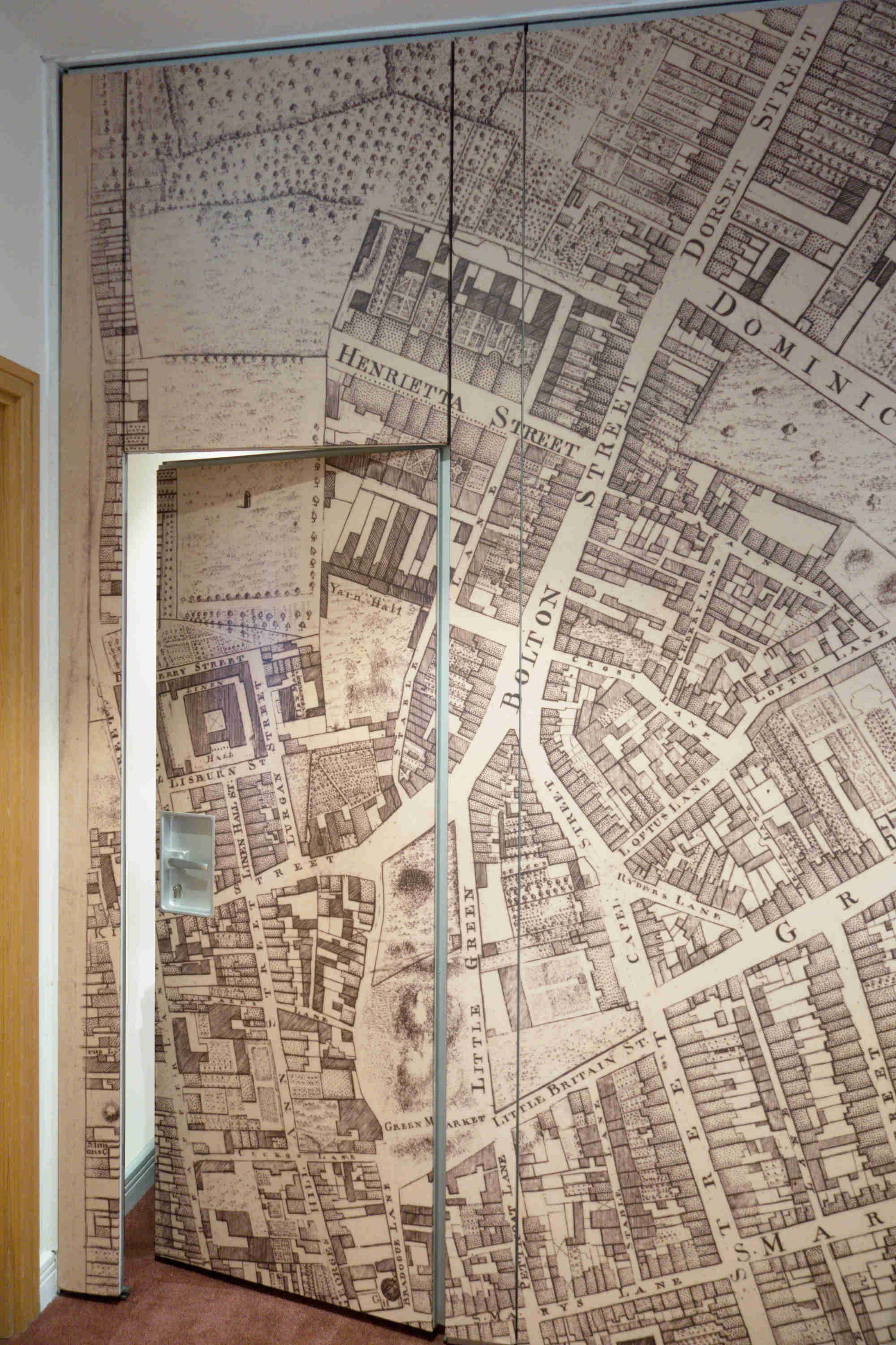 Engraved Rocque Map On Partition