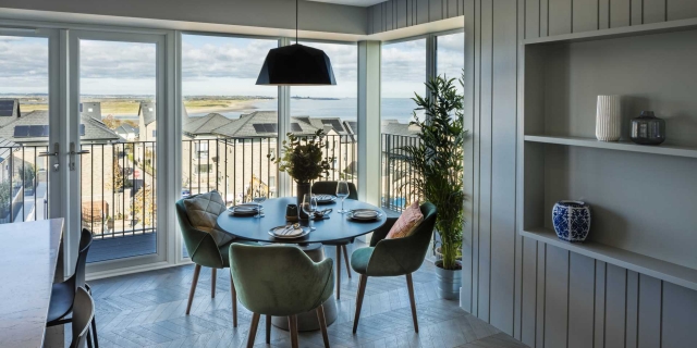 View of the sea from apartments